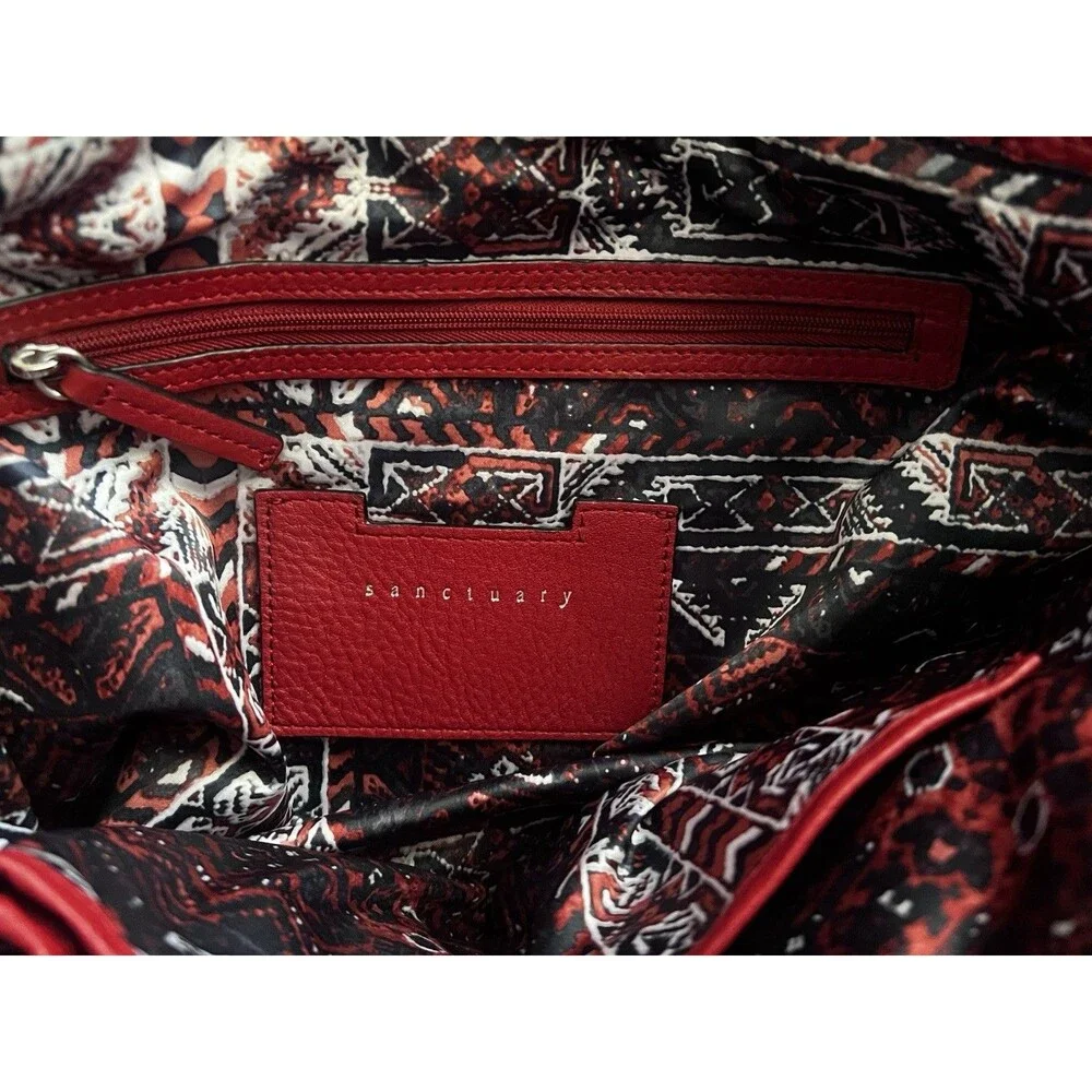 Sanctuary Hero Tote Red Pebbled Leather Satchel Shoulder Bag Nordstrom